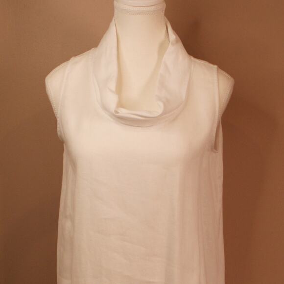 Amelline Women's 100% Linen Cowl Neck Sleeveless Maxi Dress w/ Pockets sz S - Picture 2 of 10